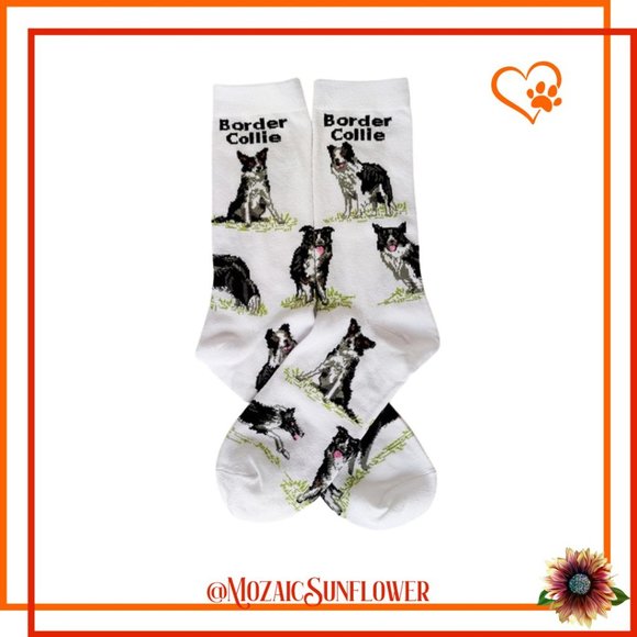 Border Collie Dog Bree Cotton Socks - Picture 1 of 3